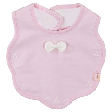 vivibaby 俏妞花型圍兜  1個  1個裝  粉色