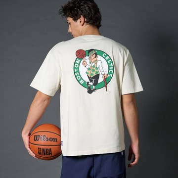 NBA 落肩 BOX刺繡 短袖上衣 塞爾提克隊