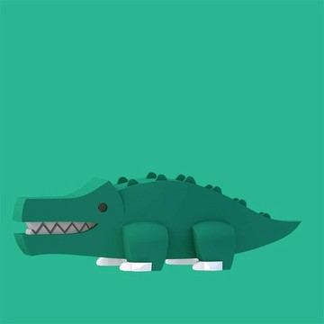 Halftoys Animal 鱷魚STEAM教育玩具 沒有背景及包裝