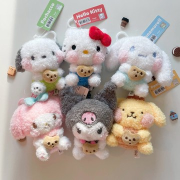 SANRIO 吃餅乾 咬一口 腮紅 嘟嘟臉 吊飾 韓國代購 三麗鷗