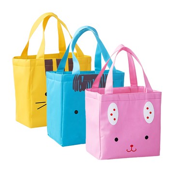 7964 動物保溫袋 手提帆布袋 束口便當袋