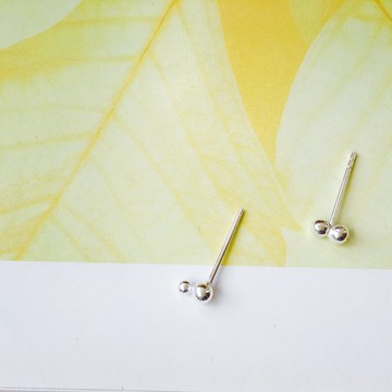 925純銀 / 雙胞胎 • 土豆耳針