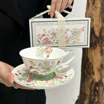 中式高顏值咖啡專用杯碟高級感下午茶陶瓷杯子高檔伴手禮實用禮品