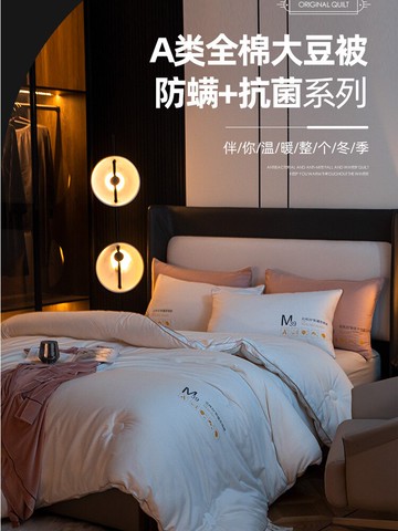 抗菌防螨全棉大豆纖維被子冬被春秋冬天冬季棉被芯加厚保暖空調被