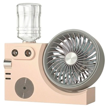 SENLI 冰感雙噴霧桌面靜音風扇  櫻花粉  CYKE-F1