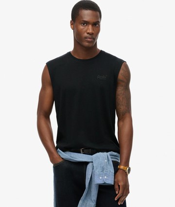 Superdry Men's Men's Organic Cotton Essential Logo Tank Top Black - Size: Xxl