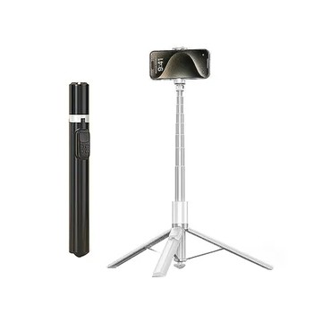 黑色 JUNDNE X96 變焦遙控自拍桿(175CM)(旗艦版) 彈跳展開 可站立 全身 全景 直播