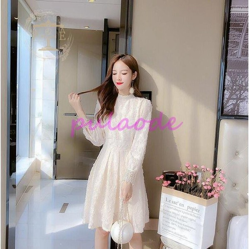 ワンピース チュニックワンピース レディース チュニック 長袖 春新作 総レース ドレス 上品 きれいめ 食事会 Aライン 卒業式 通販 Lineポイント最大0 5 Get Lineショッピング