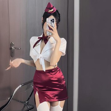 cosplay性感網紅款女警空姐制服純欲套裝夜店主播低胸教師秘書裝