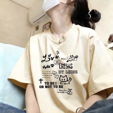 多色短袖  寬鬆短袖 女生上衣 純棉上衣 夏季短袖 大碼上衣 日系上衣 可愛上衣 圓領T恤 100kg 短袖上衣