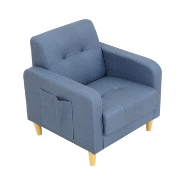 靚靚耐磨單人皮沙發/五色單人丹寧