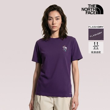 女款紫色FLASHDRY速乾寬鬆短袖T恤｜8GXBG5O