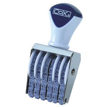 COX 3號字六連號碼印 (NO.3-6)