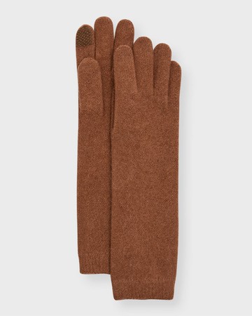 Mid-Length Cashmere Jersey Knit Gloves