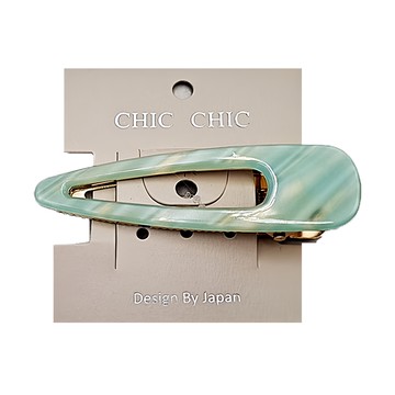 CHIC CHIC日本造型壓夾-水滴髮夾 簡約時尚 牢固舒適  綠