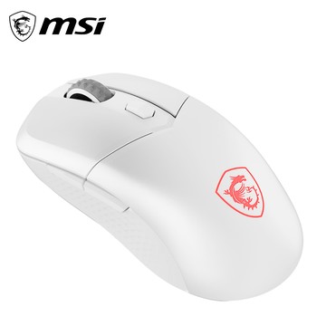 【MSI 微星】VERSA 300 超輕量無線電競滑鼠｜白色