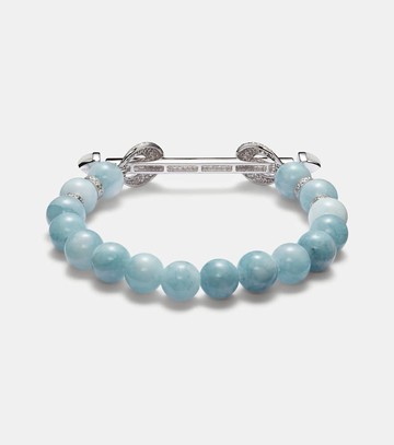 Ananya Chakra 18kt white gold bracelet with aquamarines and diamonds