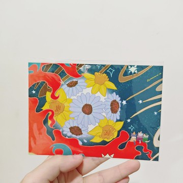【插畫明信片/卡片】黃水仙花及雛菊