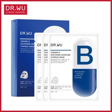 DR.WU維他命B保濕舒緩膠囊面膜(4片)