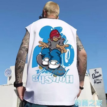 【豹開之家】背心男生M-8XL無袖背心 潮牌背心 籃球背心 情侶背心 坦克背心 運動無袖t恤男夏季寬鬆坎肩背心B2186