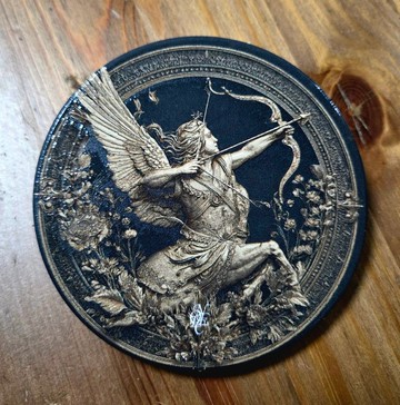 射手座-晶雕陶瓷吸水杯墊