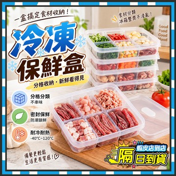 台灣隔日達 可微波加熱 食材冷凍分裝盒 分格密封保存 密封保鮮盒 冰箱保鮮盒 冷凍密封盒 凍肉收納盒 食物保鮮盒 密封盒