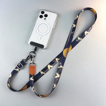 日系高端手機掛繩斜挎調節可背帶手機鏈女款結實防丟手機繩男文藝