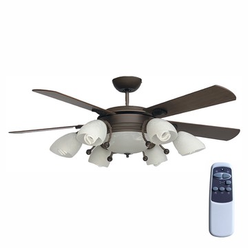 60吋燈盤螺管黑桃六燈扇燈  F17-6026