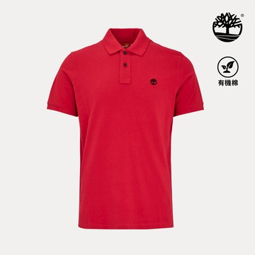 男款紅色休閒短袖Polo衫|A6943N96