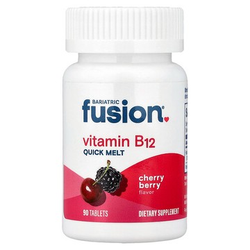 Bariatric Fusion, 維生素 B12，速溶，櫻桃漿果味，90 片