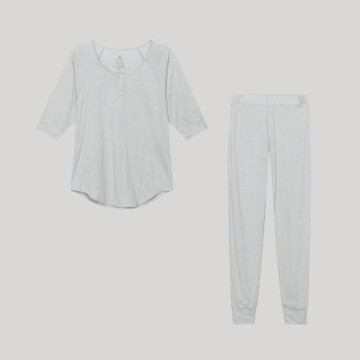 瑞典 The Sleepy Collection 成人兩件式匹馬棉家居服 Grey - S/M