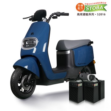 【向銓】Rolling Start雙電版-微型電動二輪車 PEG-080 /吉立 M01(吉立電動車+鋰電池X2顆) (爵士藍)