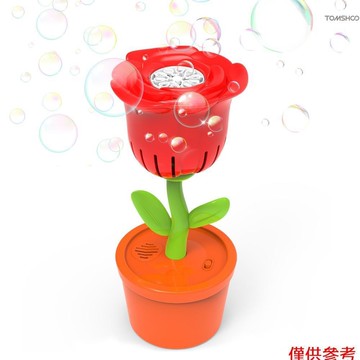 Winn 泡泡機帶聲光立式泡泡機適用於夏季生日戶外婚禮聖誕派對互動可充電玫瑰花形自動泡泡機