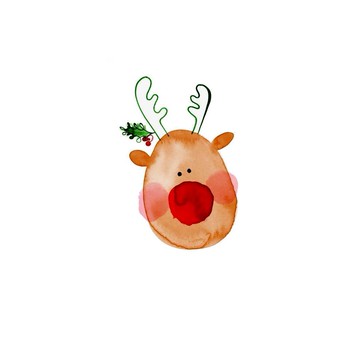 手繪 麋鹿 紋身貼紙 聖誕節 抖音 直播 節慶 Christmas 可愛