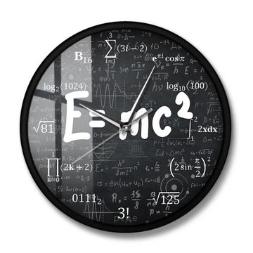 E=mc2物理質能方程式極客現代掛鐘相對論科學家物理金屬時鐘跨境