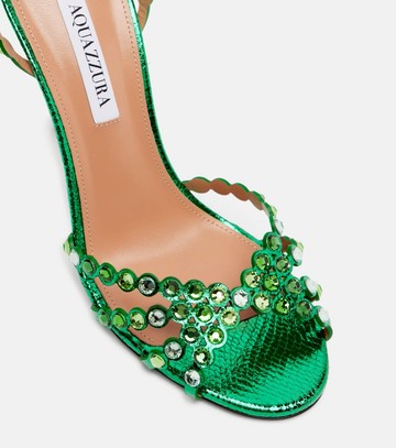 Aquazzura Tequila 105 embellished leather sandals