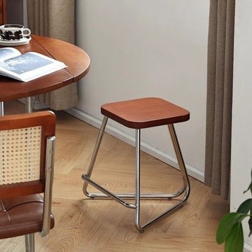 免運 可開票 速發 簡約實木吧臺椅酒吧家用餐吧凳輕奢高腳凳子鐵藝矮腳凳臥室梳妝凳 pwh5112