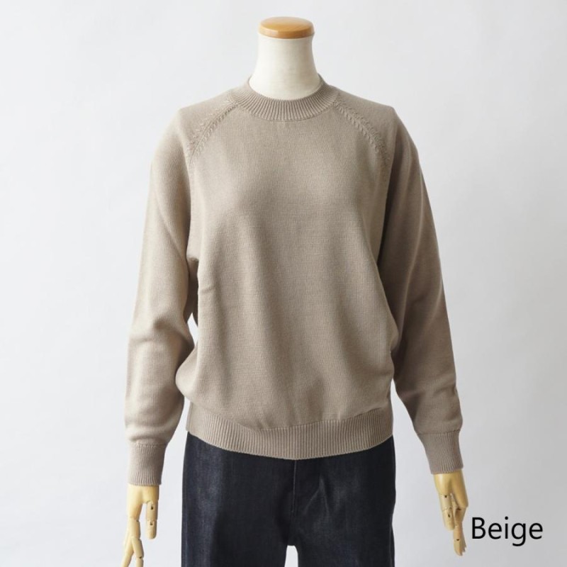 BATONER ｜バトナー Aging Wool Raglan Sleeve Crew Neck(Lady's) /BN