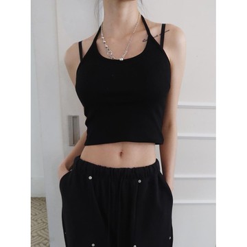 Codibook｜韓國 COLOR iN ID 無袖U領細肩帶背心［預購］無袖 女裝