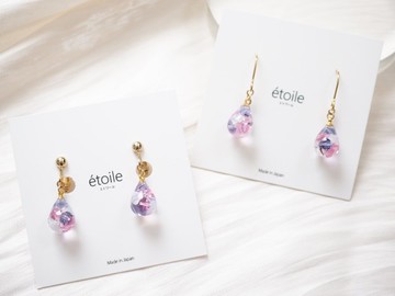 Swarovski 水滴造型短款耳飾 SDS-12 (可作耳環/耳夾)