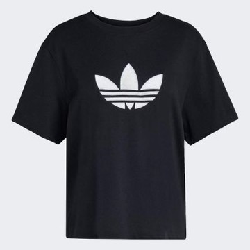 Adidas 愛迪達 Trefoil Boxy T KD2918 女 T恤 運動上衣 休閒短袖 純棉 黑