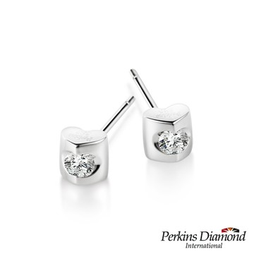 PERKINS 伯金仕 - Heart 系列 0.10克拉鑽石耳環