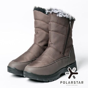【PolarStar】女保暖雪鞋『咖啡』P25602 防滑鞋底.雪地靴.賞雪.滑雪.雪地必備.防雪