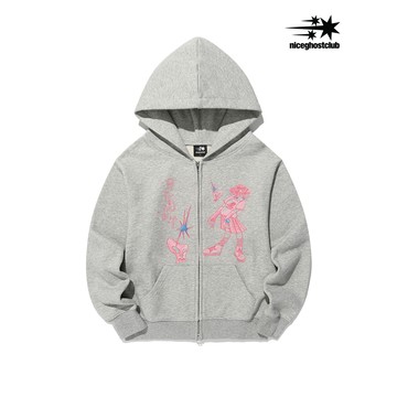 [NICEGHOSTCLUB] 明星鞋女孩連帽衫 ZIP UP_韓式
