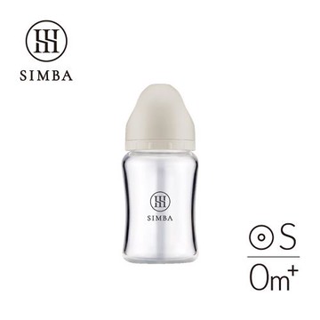 【小獅王辛巴】蘊蜜質金玻璃寬口防脹氣奶瓶180ml-新生專用