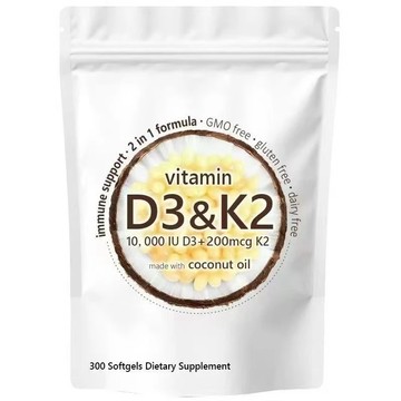 現貨 美國原裝維生素D3K2 維生素 300顆 成人日常營養 促進鈣吸收