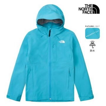 【The North Face 官方旗艦】北面女款藍色FUTURELIGHT防水納米殼衝鋒衣｜8DF1G7D 外套