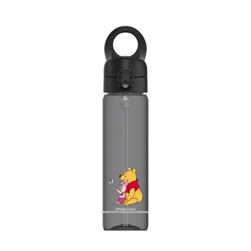 磁吸水壺 AquaStand Tritan 800cc - 附吸管 黑 - 迪士尼-小熊維尼 Disney Winnie The Pooh - 維尼與小豬