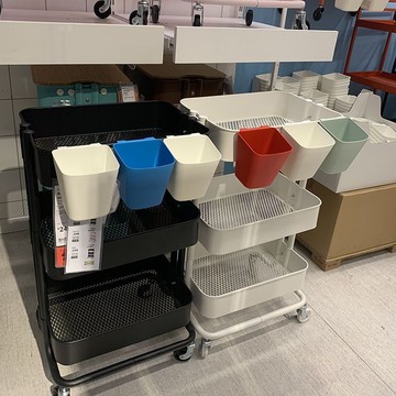 臺灣嚴選宜家蘇納思掛桶掛籃推車便攜式收納家用掛鈎容器廚房餐具收納架