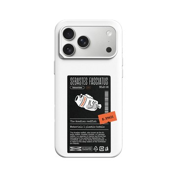 iPhone 17 Pro Max SolidX 白 - Marine Debris - 塑膠瓶條紋平鮋